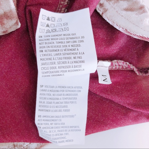 American Eagle Outfitters Size M Velvet Blouse - Picture 12 of 13